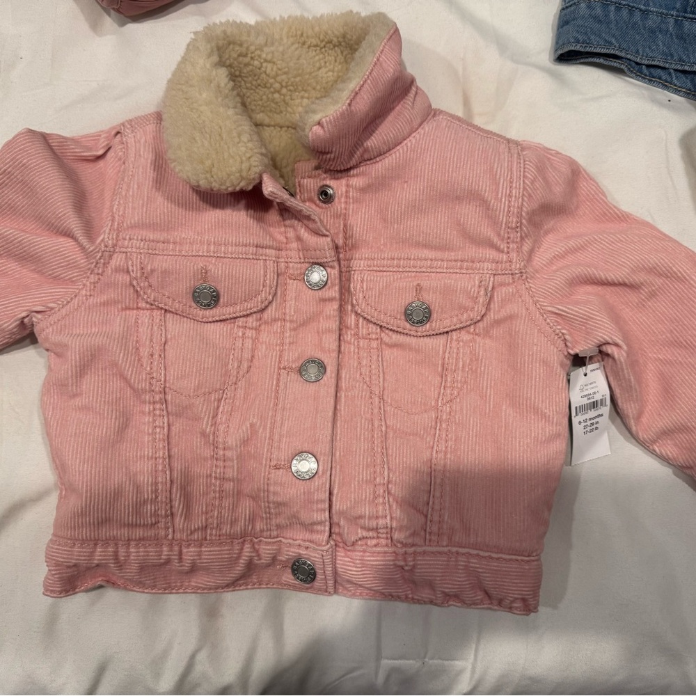 GAP Pink Kids Jean Jacket with Cream Lining